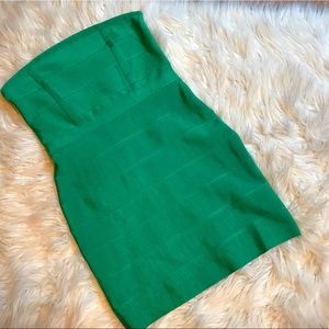 Emerald green body cone dress